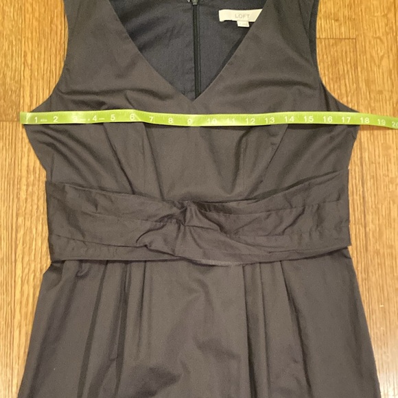 Loft Brown Cotton Dress Size 8 - Picture 12 of 14